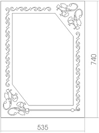 Mixline Зеркало Элит Нью Лазурь 53.5 – фотография-2